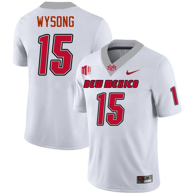 Luke Wysong UNM Lobos Jersey,New Mexico Lobos Football Jersey,Uniforms-White